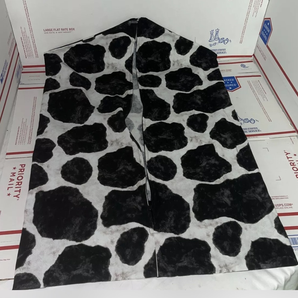 cow print cute garment bag Homemade Clothes Bag